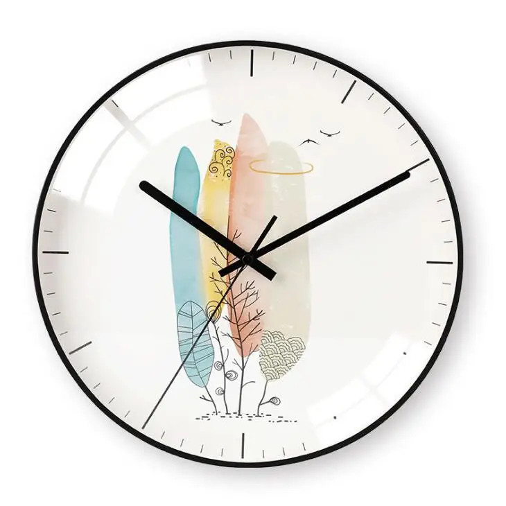 

Round Wall Watch Modern Unique Wall Clocks Decorative Quite White For Home Decor Reloj Animal Nordic Styles New Arrival GG50gz