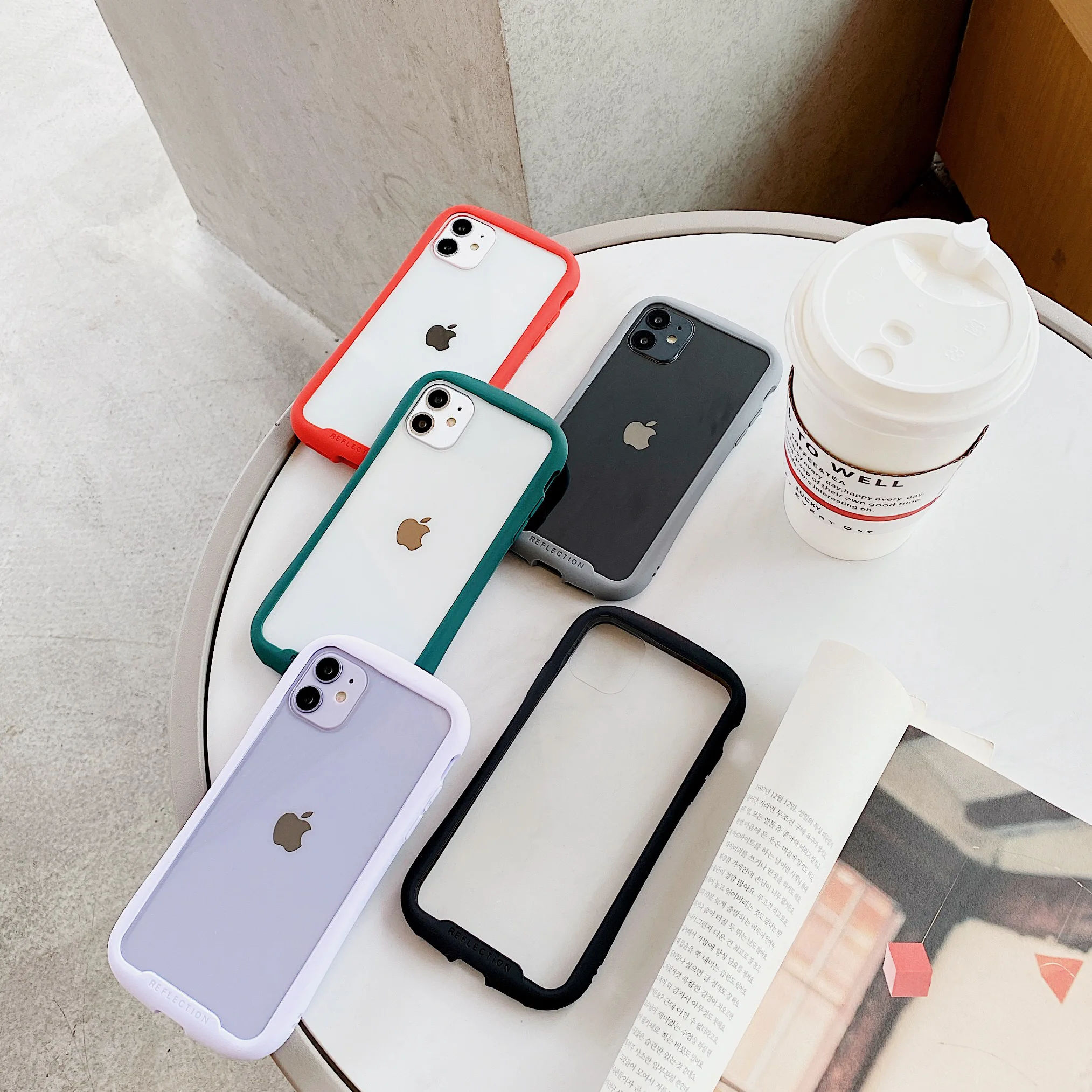 iface transparent anti fall phone cace for iphone 11 pro max case candy color border back cover for iphone xr x xs max 8 7 plus free global shipping