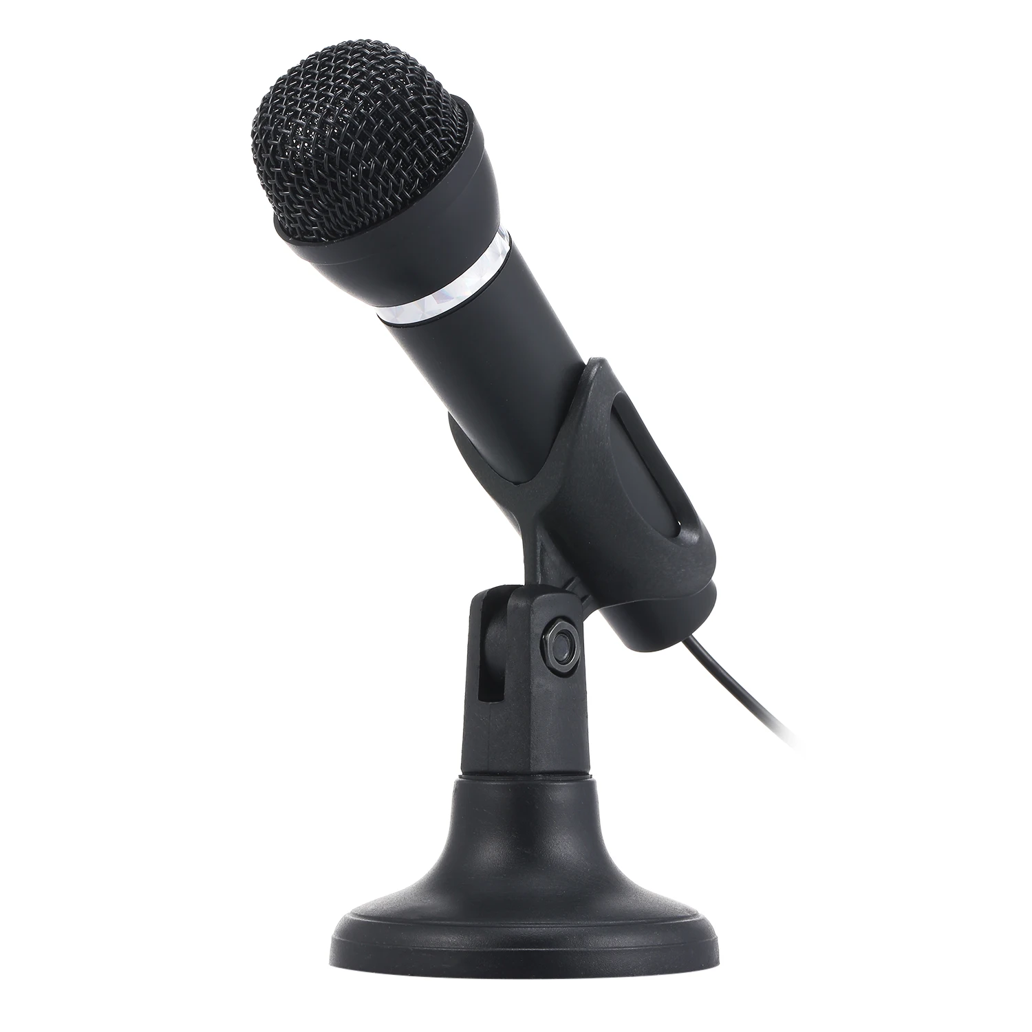 5 шт. мини-микрофон с подставкой 3 мм Jack настольный микрофон для компьютерных игр
