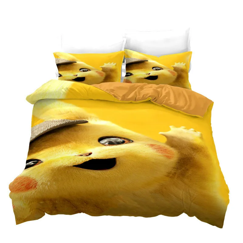 Комплект постельного белья TAKARA TOMY Pokemon из трех предметов пододеяльник Pikachu
