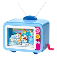 2022 new anime doraemon jingle cat tv building block toy movie model building block girl boy toy gift