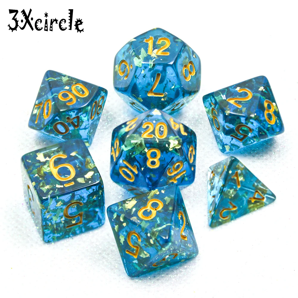 Высокое качество 1 креативный 7 шт./лот D4 D6 D8 D10 % D12 D20 Dnd ролевая игра TRPG Набор