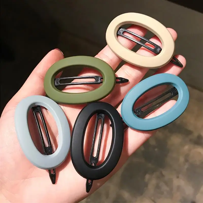 

6PCS Acrylic Bobby Pin Decorative Fashion Oval Shaped Hair Clip Hair Pin Hair Barrette Women Girl Headwear Styling Accessories