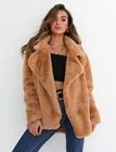 Новая зимняя Женская куртка с капюшоном, высококачественная овечья кожа, искусственный мех, свободная плюшевая куртка для женщин, верхняя одежда