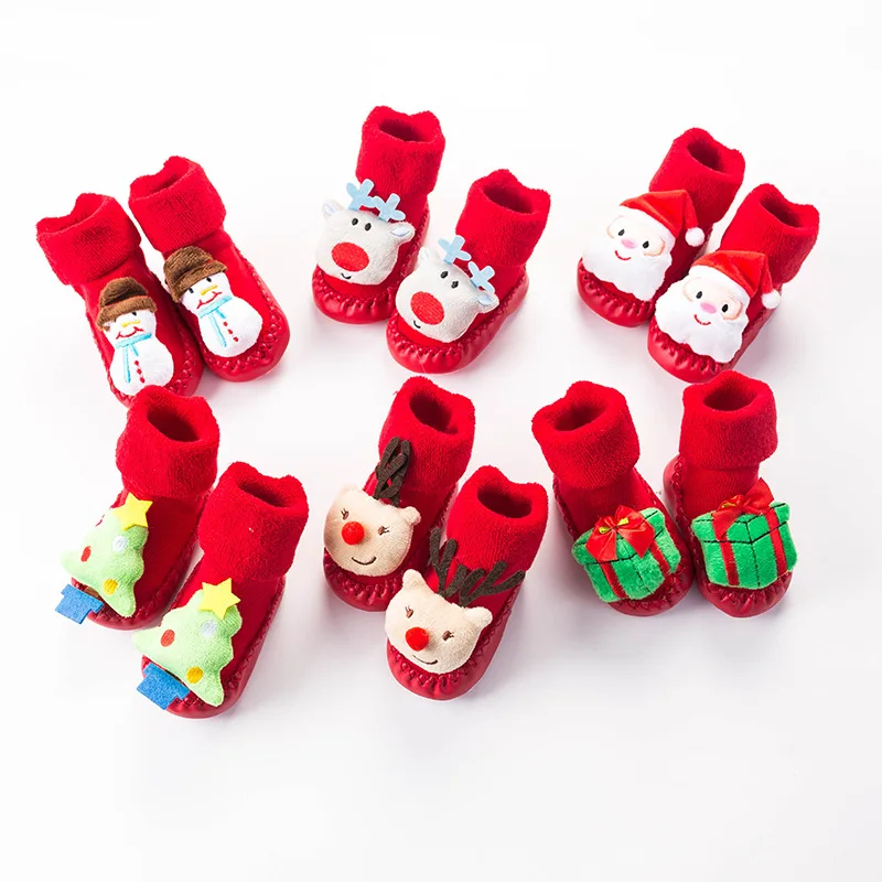 

Kids Children's Socks for Girls Boys Thicken Print Cotton Toddlers Baby Christmas Socks for Newborns Infant Short Socks Clothing