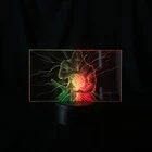 Двухцветная светодиодная лампа, двухцветная трехмерная лампа, двухцветная лампа Mortal Kombat Scorpion Game Delivert, яркий подарок для детей