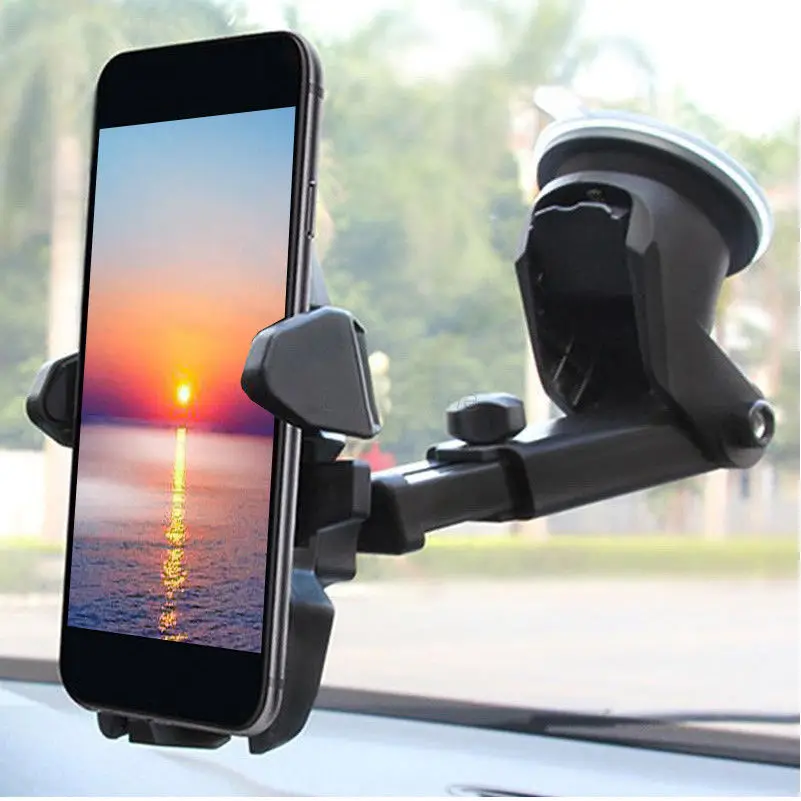 

360 rotating bracket mobile phone in car telescopic long rod windshield sucker mount 360 bracket support Mobile GPS Navigator
