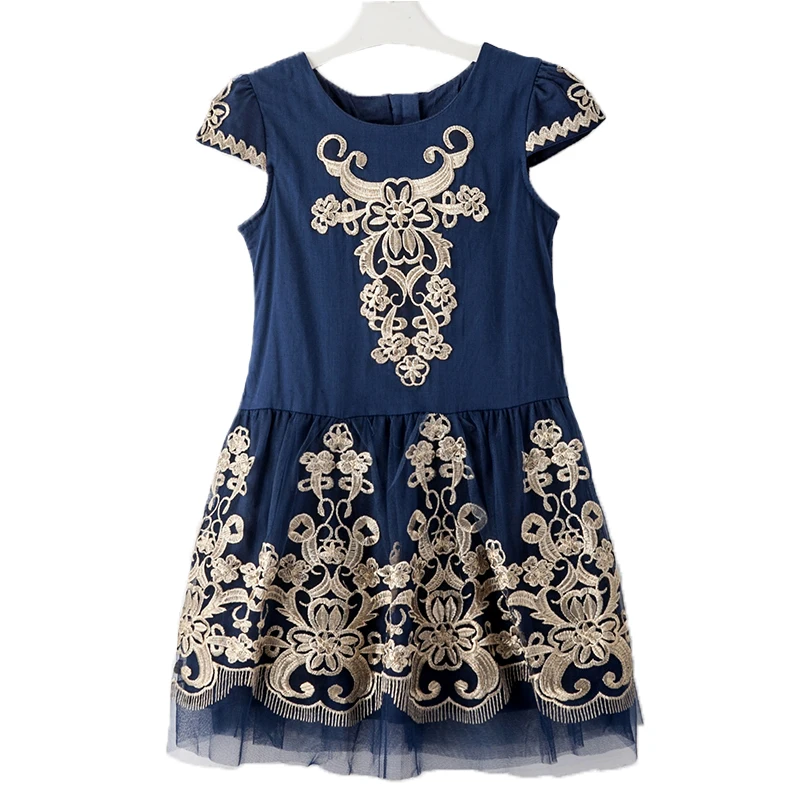 2019 New Girls Mesh Dresses Summer Baby Princess Dress For Party Kids Cute Children Clothing Embroidery | Детская одежда и обувь