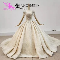 aijingyu dresses ball beaded 2021 robe victorian vintage lace gown sew on crystal beads wedding dress