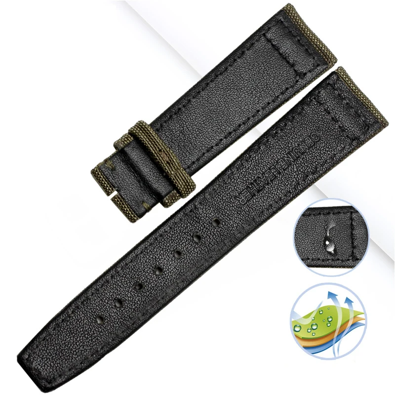 Nylon canvas watchband for IWC- PILOT Portugal Portofino watch strap 20mm 21mm 22mm bracelet black armygreen blue wrist belt