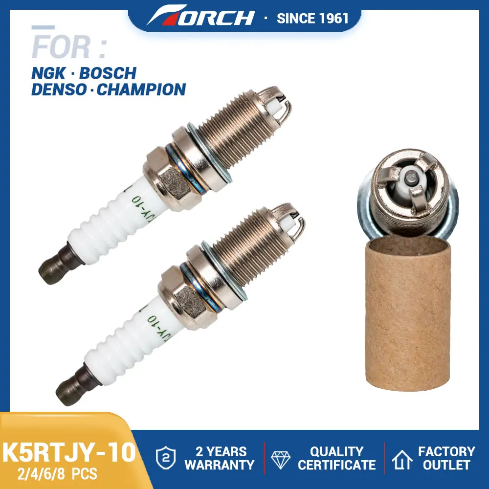 

High Performance 3-Electrode Spark Plug Torch K5RTJY-10 for Denso K16TNR-S9 Champion RC89TMC Brisk DR15TC Accessories