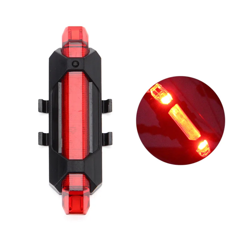 Small Rear LIght Велосипедный светильник с подзарядкой от USB 300 люмен, 3 режима, велосипедный передний светильник 6000 K, водонепроницаемый велосипедный головной светильник, светильник-вспышка - Цвет: Small Rear LIght