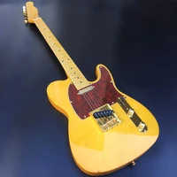 good quality tl electric guitar basswood body maple fingerboard gold hardware yellow color gloss finish