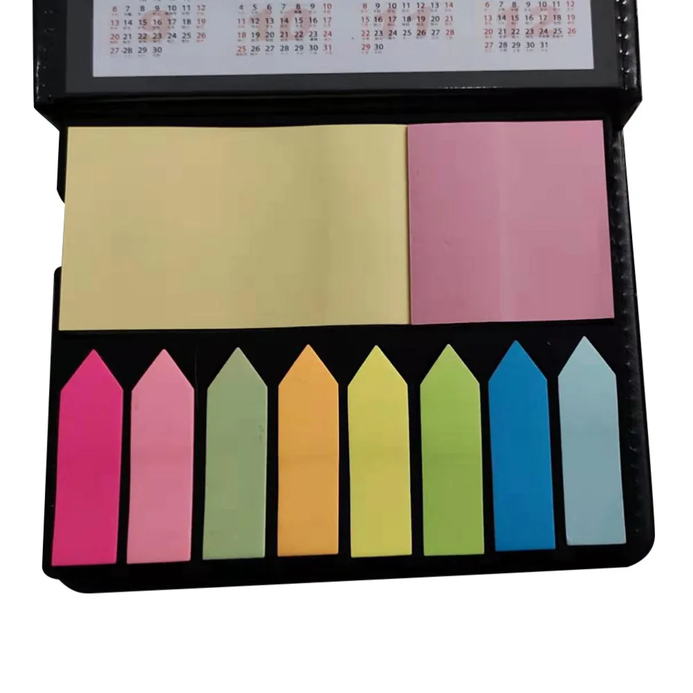 

PU Sticky Memo Desktop Box Set With Arrow Flags Page Markers Tabs