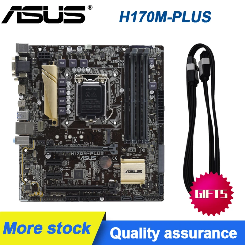 

Asus H170M-PLUS PC Motherboard DDR4 Socket LGA 1151 H170 USB2.0 USB3.0 Desktop Motherboards Kit