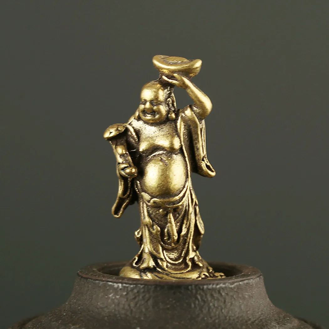 

Maitreya Brass Ornament Mini Miniature Office Portable Retro Small Statue