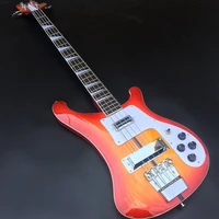 electric bass guitar ricken 4 string rosewood fingerboard 3 pieces neck white pickguard cherry burst color fast shipping