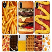 food french fries beer cheese silicon call phone case for apple iphone 11 13 pro max 12 mini 7 plus 6 x xr xs 8 6s se 5s cover