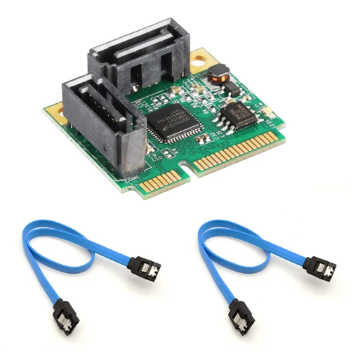 Переходник Mini PCI E Express на SATA 3 0 2 порта|Платы расширения| |