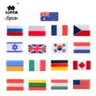 5 шт., силиконовые бусины в виде национального флага