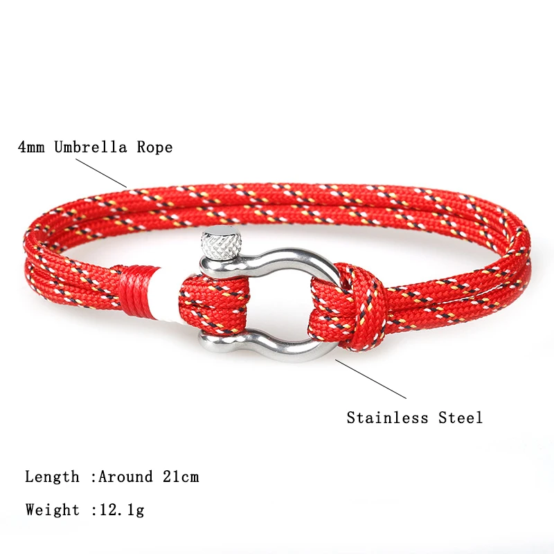 Браслет мужской из нержавеющей стали 2021 модный Паракорд | Украшения и аксессуары