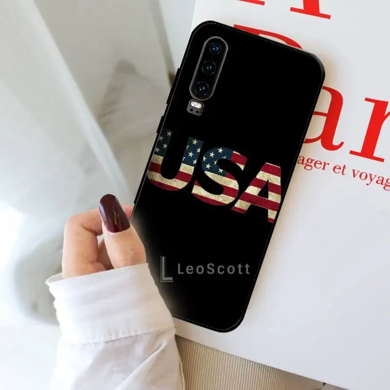 

American USA Flag Phone Cases For Huawei Y5 Y6 II Y7 Y9 PRIME 2018 2019 NOVA3E P20 PRO P10 Honor 10