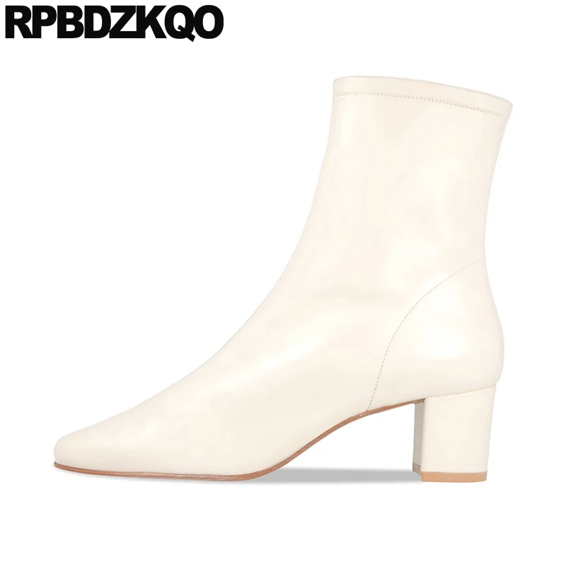 Женские туфли на квадратном среднем каблуке винтажные туфли-лодочки с белым