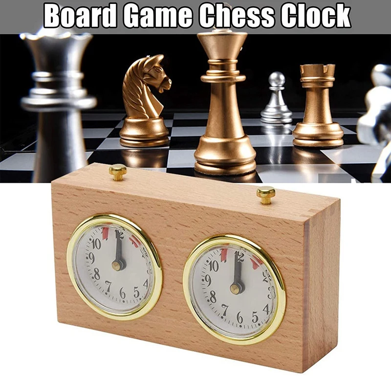 Wooden Chess Timer Tournament Competition Game Clock Gift Wind-Up Mechanical Accessories For Board Games | Дом и сад