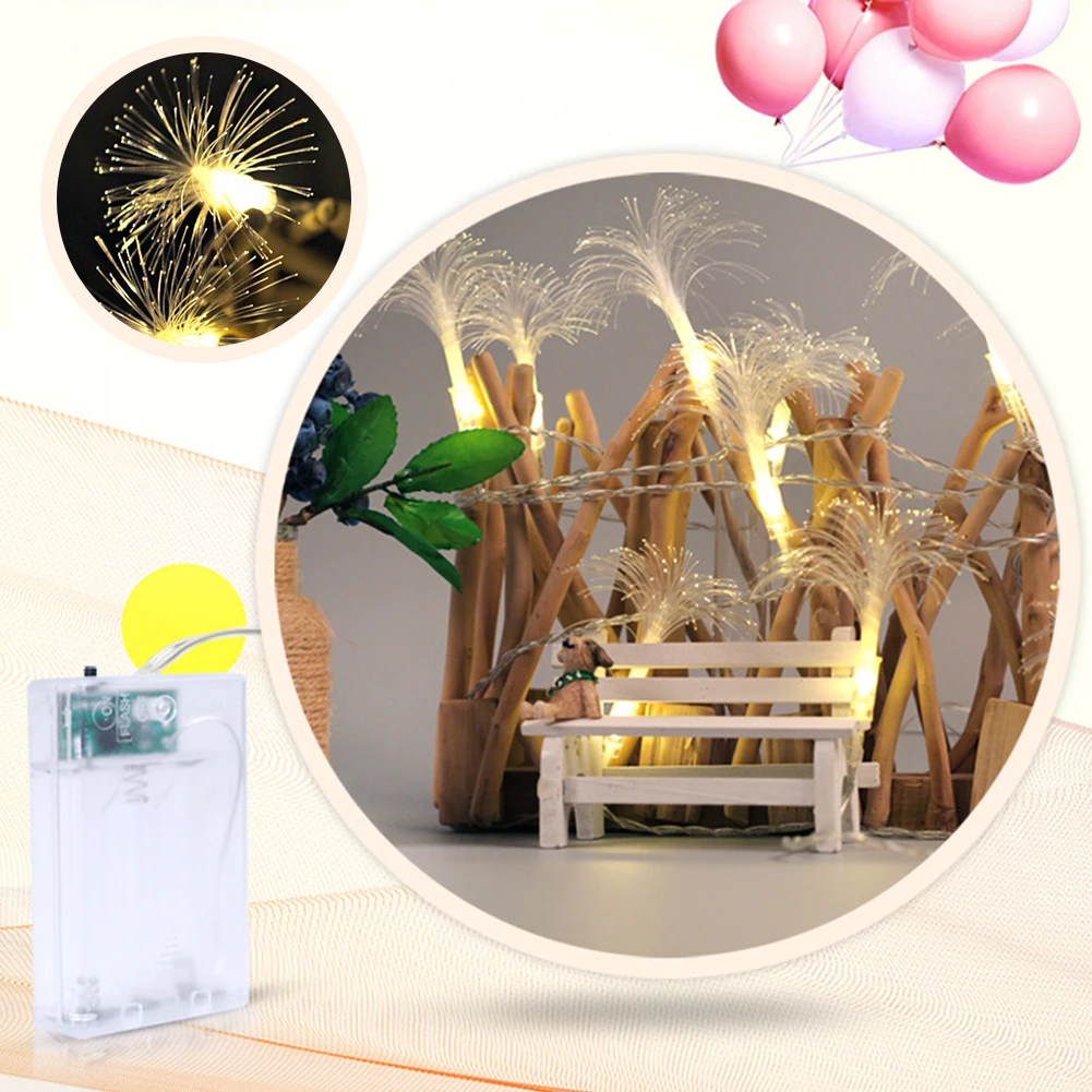 

Atmosphere String Light Gift Crystal Party Led Night Flower Shape Living Room Romantic Holiday Wedding Optic Fiber Children