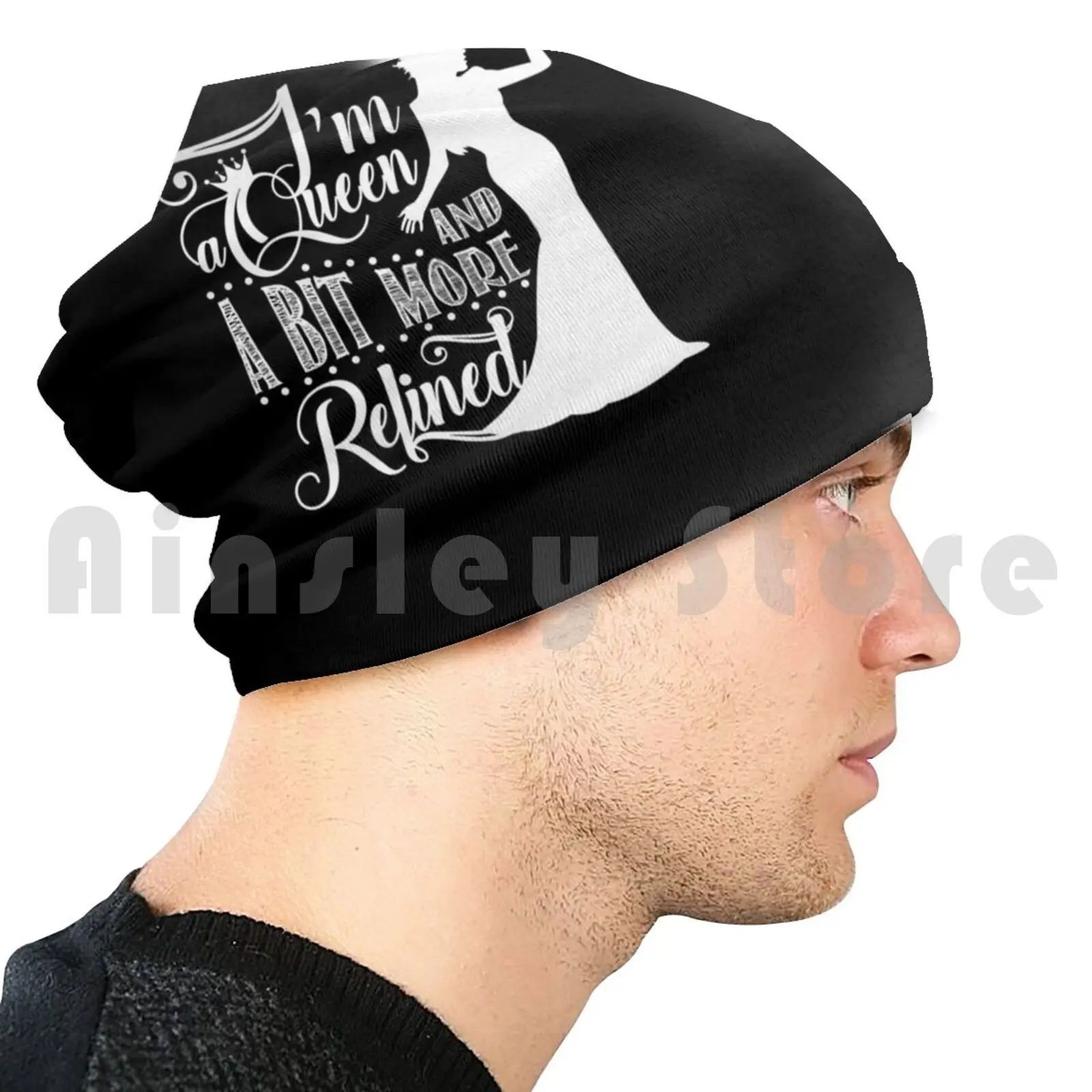 Изысканные шапочки Я королева и бита Удобная пуловерная кепка Однажды в сказке