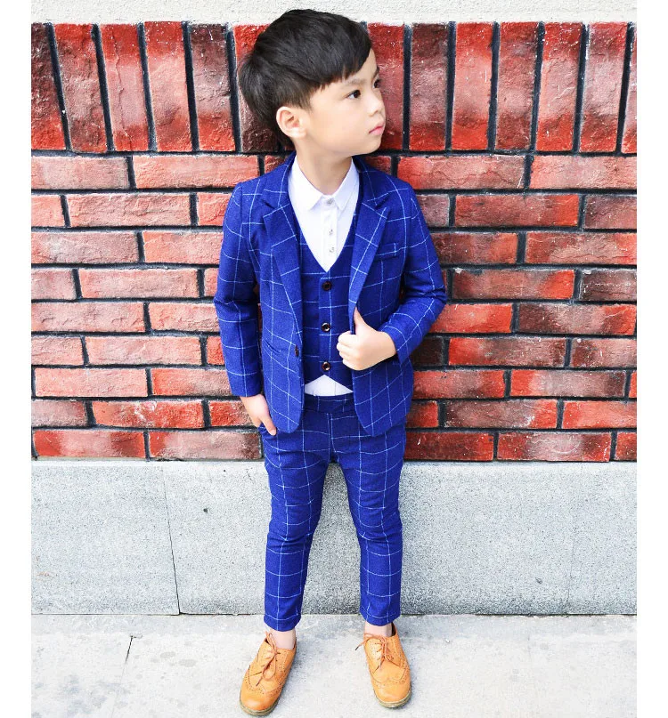 Детский Свадебный костюм-блейзер для мальчиков брендовая одежда с цветами