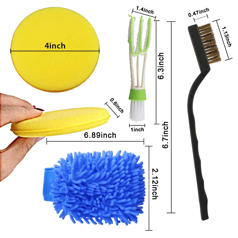 

Power Scrubber Drill Brush Detailing Brush Set For Car Air Vents Rim Cleaning Auto Cleaning Brushes For Carpet Leather Cleaning