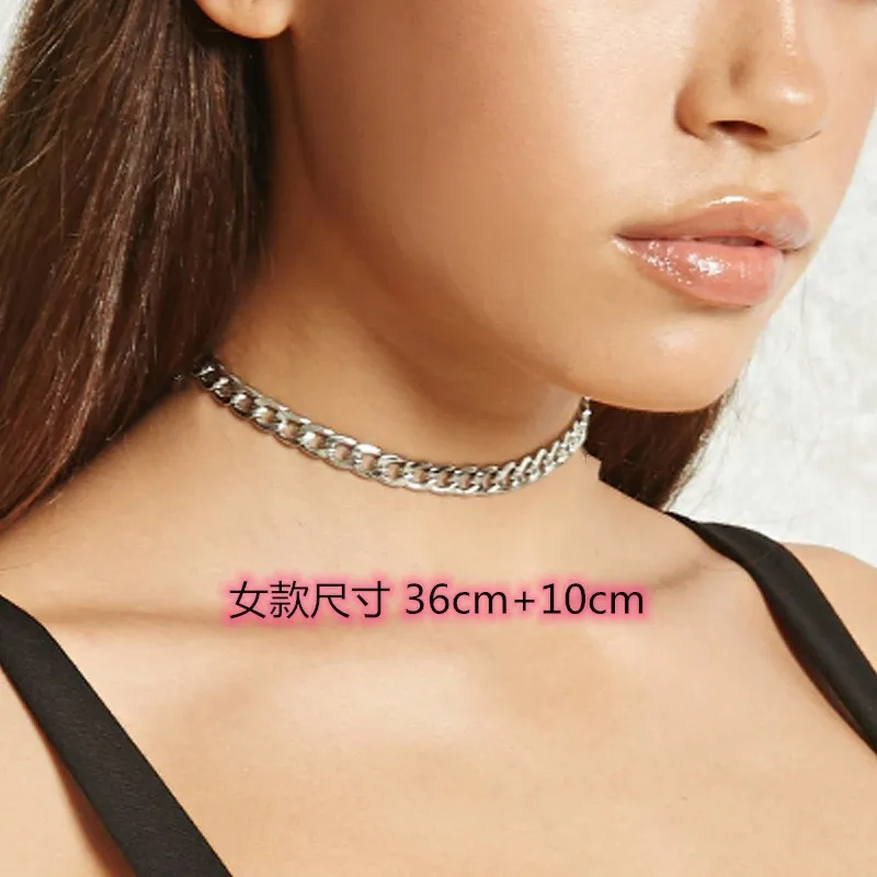 

YZX48 Exaggerated thick chain women's neck chain simple chain chain Collar Necklace