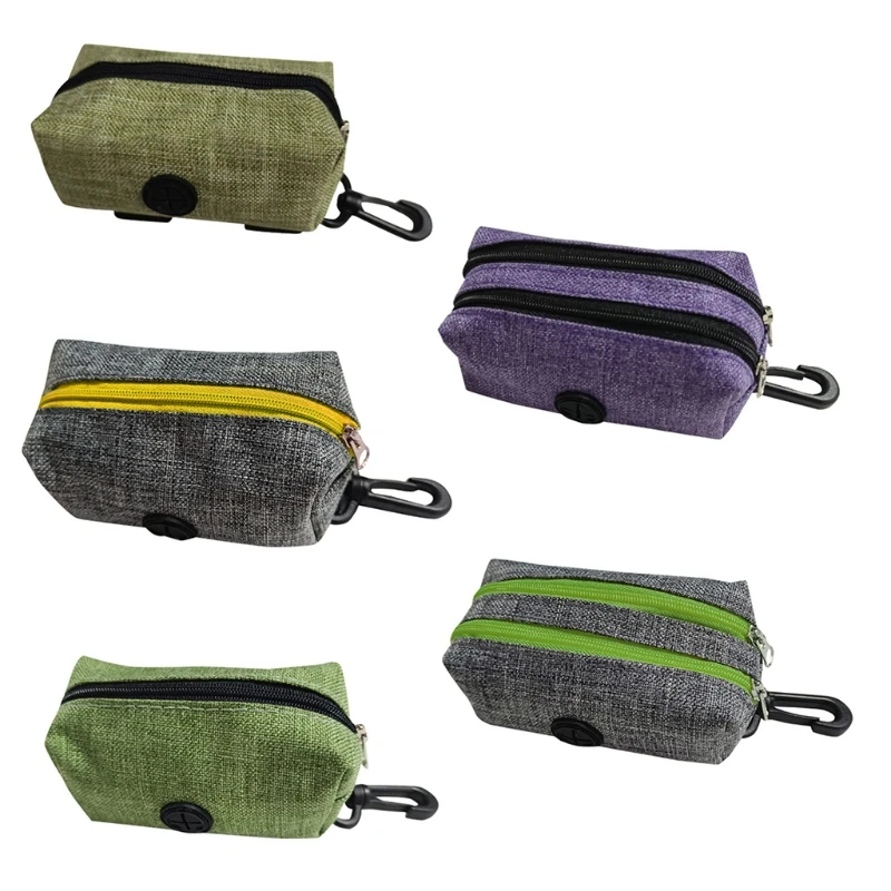 

Q0KF Portable Pet Puppy Cat Pick Up Poop Bag Dispenser Dog Poop Waste Garbage Holder