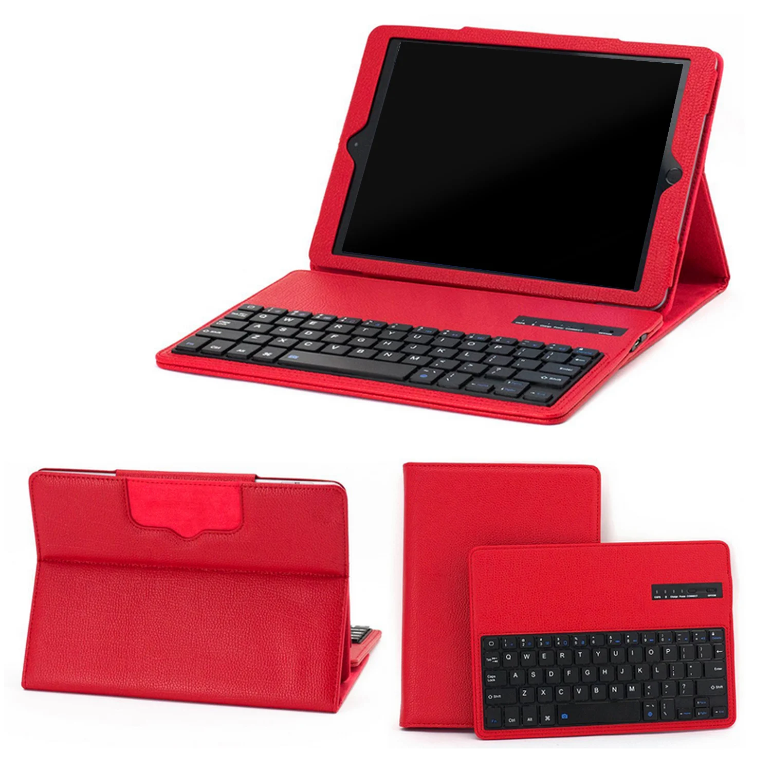 Кожаный чехол для беспроводной клавиатуры Besegad Съемный Bluetooth совместимый с Apple iPad