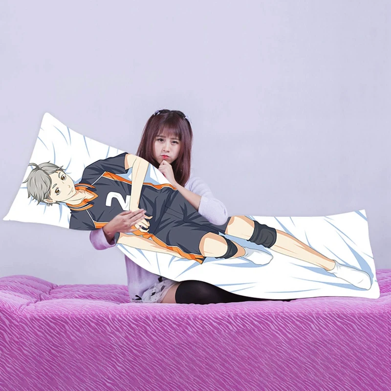 Аниме волейбол школьной волейбольной команды (Karasuno Косплэй Dakimakura тело Haikyuu! Чехол