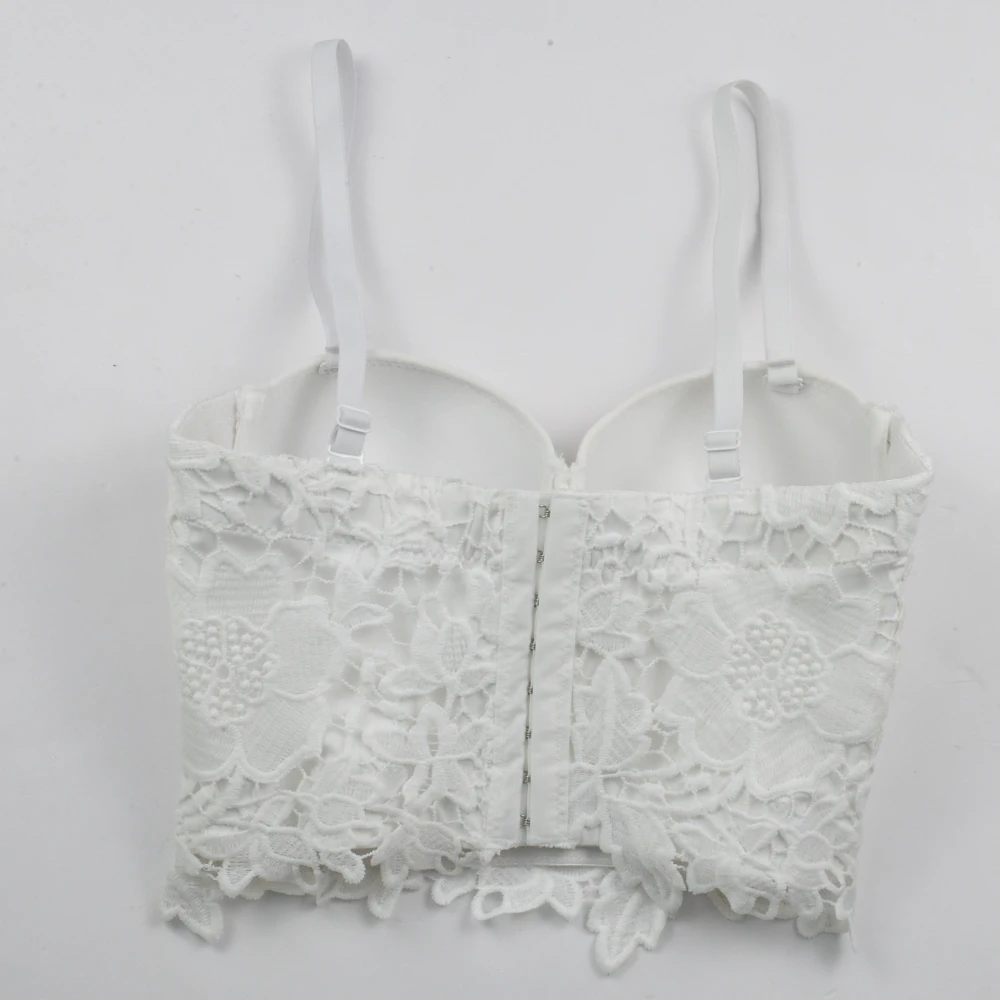 Женский кружевной топ с квадратным вырезом на бретельках | Женская одежда