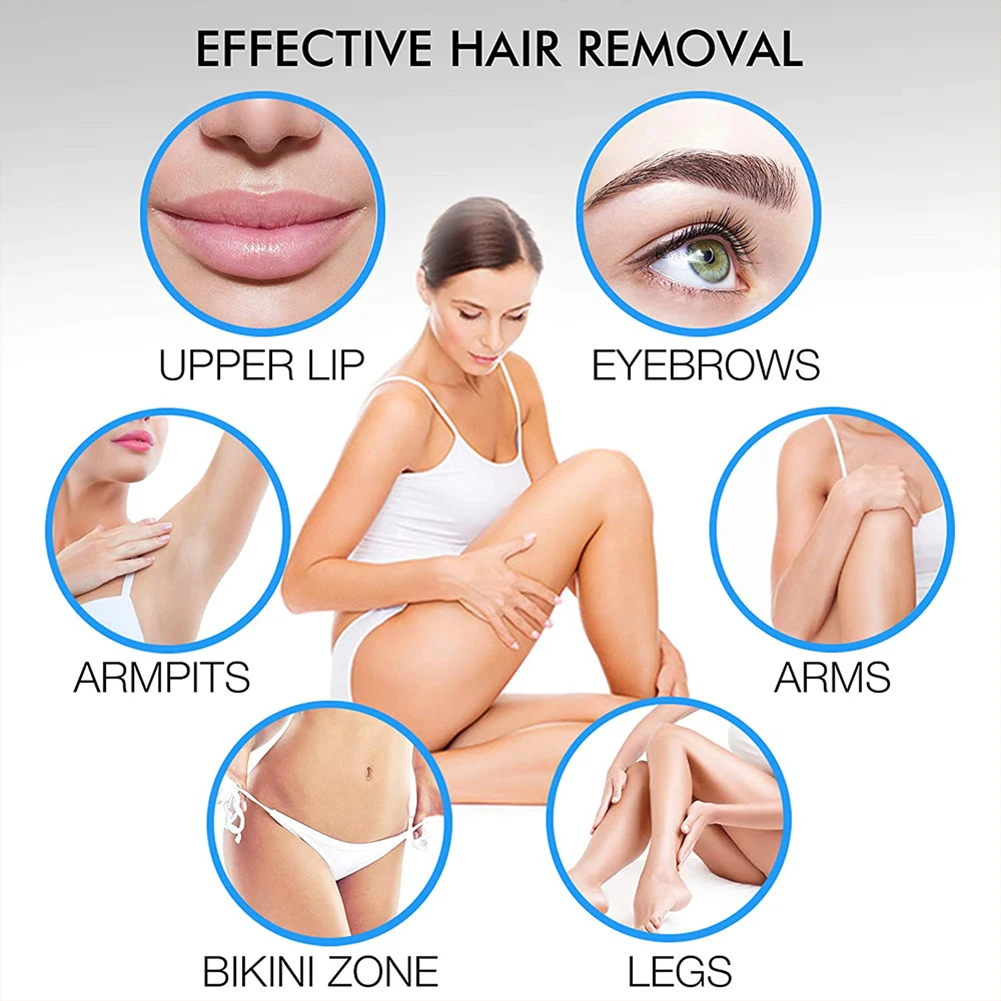 

Microwave Hard Wax Kit No Strip No Bean Depilatory Wax Hair Removal Kit Brazilian Wax for Face Arm Leg Bikini with 5 Sticks