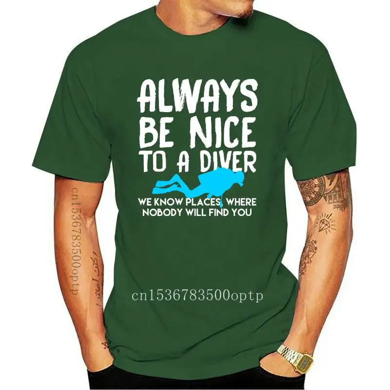 

2019 Brand Tshirt Homme Tees Funny Scuba Diving T Shirt For Divers T-Shirt
