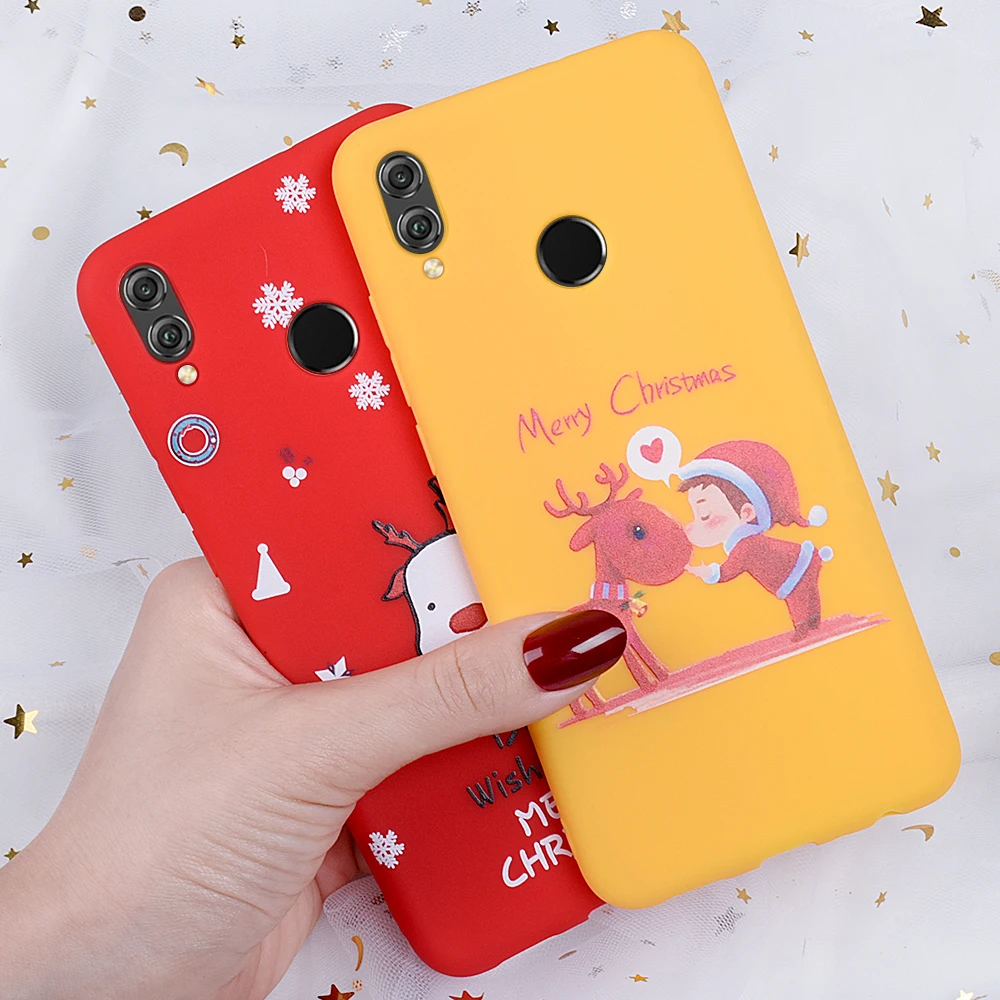 2020 Case For Huawei Honor 9X Pro 10 Lite 20 8X Silicone Cover Capa P30 P20 Christmas Cartoon Santa Snowman |