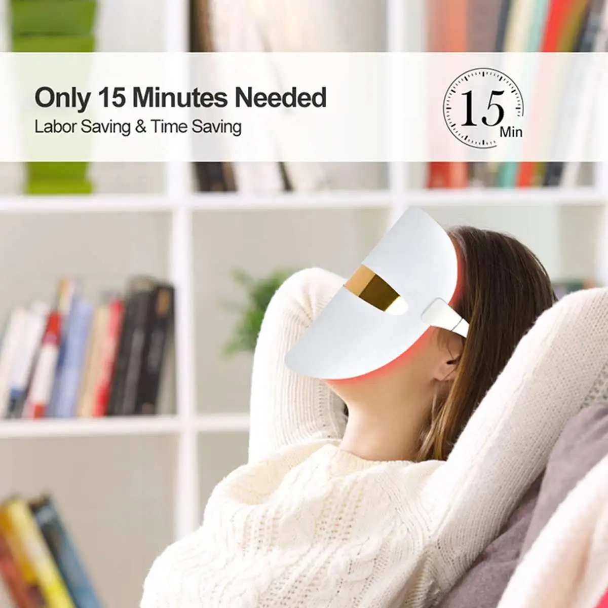 Светодиодный маска для лица Красота омоложения кожи Фотон светильник 7 цветов с