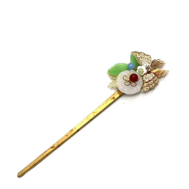 Этническая Свадебная заколка для волос в виде бабочки винтажные Зеленые