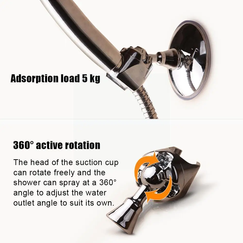 

Насадка для душа без гвоздей, фиксированная присоска, кронштейн для ванной комнаты, поворотный кронштейн на 360 градусов, настенный держател...