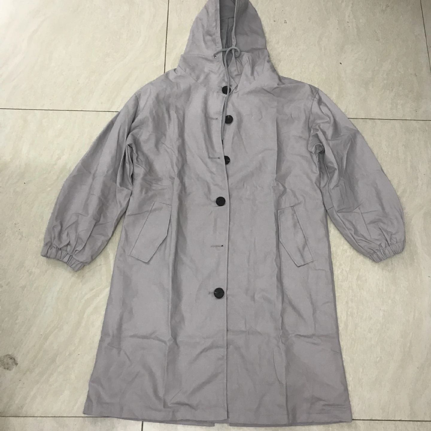 

Trench Coat for Women Hooded Korea Spring New Solid Loose Long Pockets Single Breasted Casuan Fashion Windbreaker Lugentolo