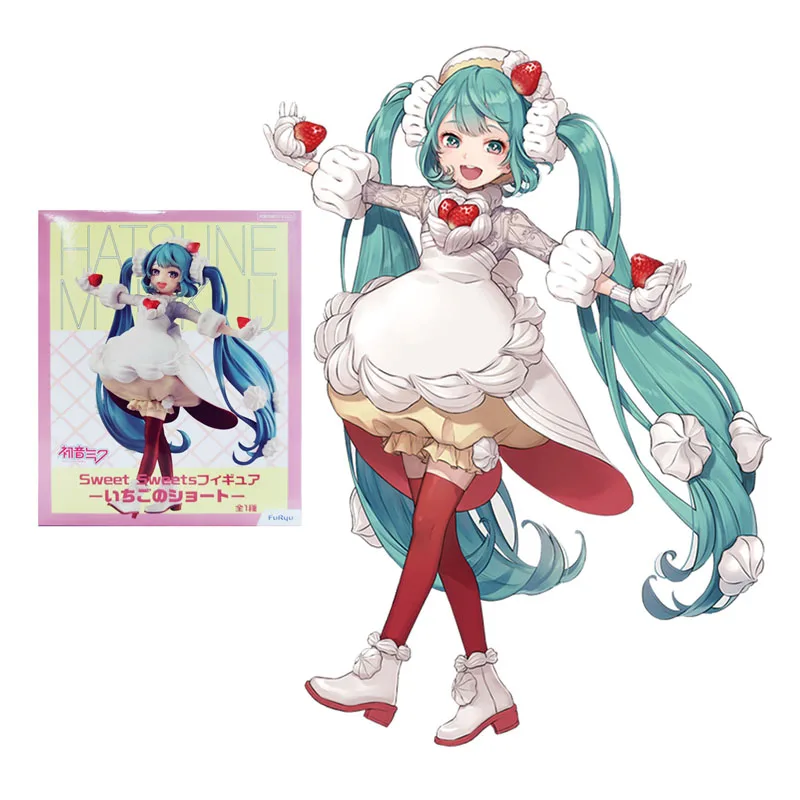 

Furyu Vocaloid Hatsune Sweet Miku клубничный короченый торт гаражный комплект ПВХ Сборная модель Западная анимация экшн-фигурка детские игрушки