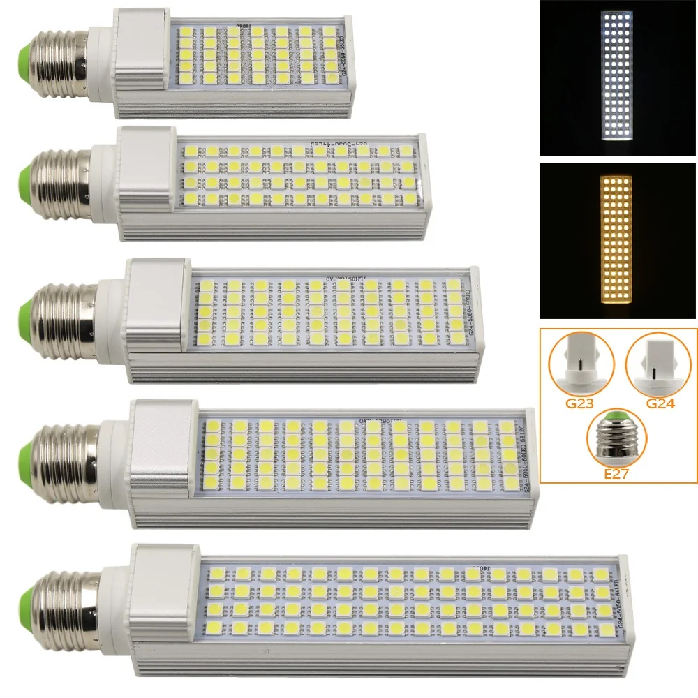 Светодиодсветильник лампа E27 G24 9 Вт 12 13 15 16 горизонтальная Светодиодная SMD5050