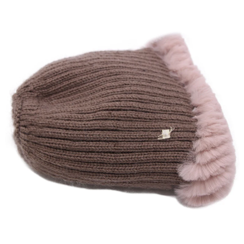 

JKP Real Rex Rabbit Fur Set of Hat and Scarf for Women 2019 New Fashion Winter Real Fox Fur Hair Luxury Brand Hat and Scarf Set