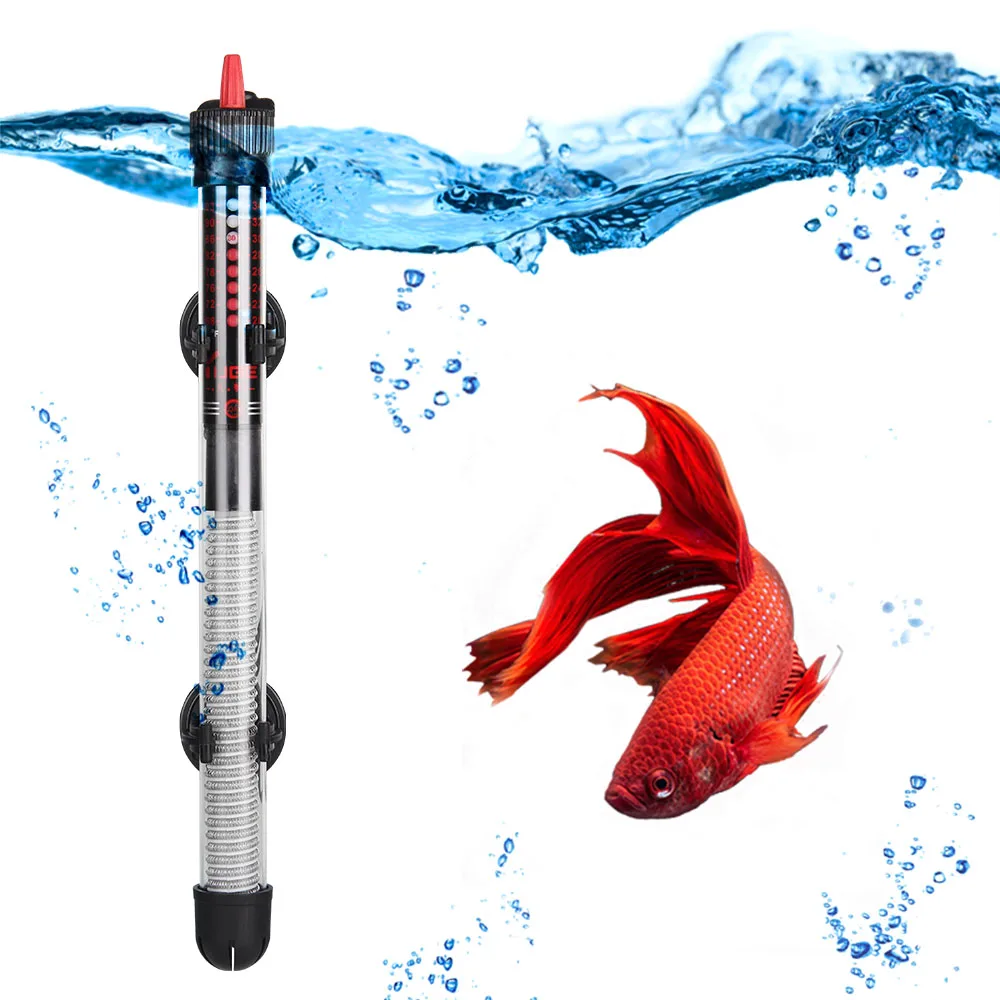 

110v-240v Adjustable Temperature Thermostat Heater Rod 25W/ 50W/ 100W/ 200W/ 300W Submersible Aquarium Fish Tank Water Heat