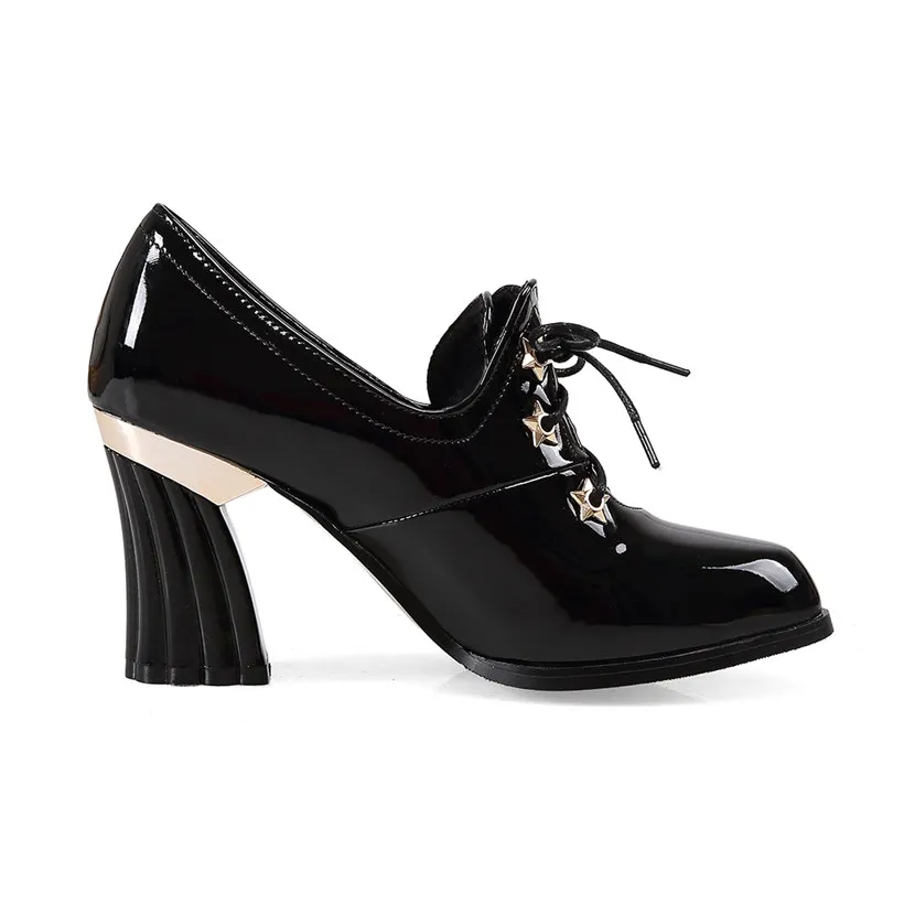 Женские оксфорды в британском стиле Цвет черный красный Туфли лодочки из