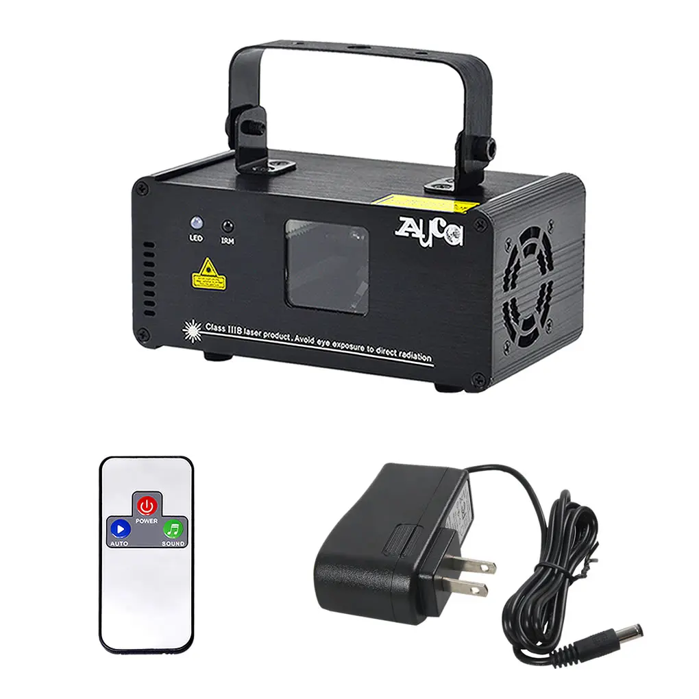 AUCD Remote Beam Scan Stage Lighting 3D Effect 400mW RGB Colorful Laser Projector Lights 8CH DMX Disco DJ Party Show Light 3D-F